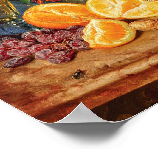 オレンジを使った静物生活 | ジョセフ・ラウアー ポスター (角)