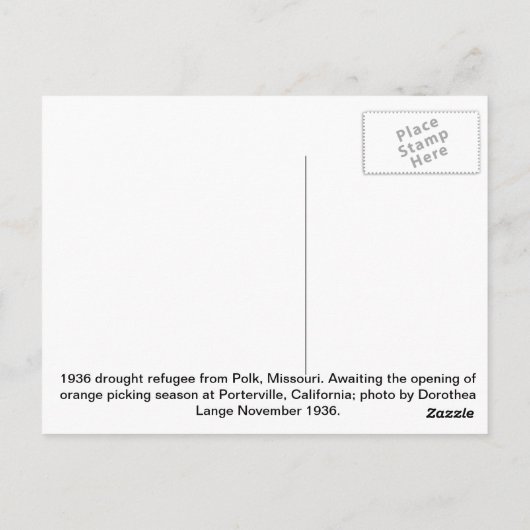 オレンジを選ぶのを待っている ポストカード (裏面)