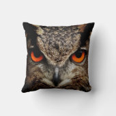 オレンジアイカラーのフクロウ クッション (裏面)