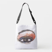 オレンジアイシャドウの十字の遺体袋 クロスボディバッグ (裏面)