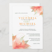 オレンジアイスメタリックホワイト結婚式招待状2 招待状 (正面/裏面)