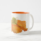 オレンジアイスランドのケシのマグ11のoz。 2調子 ツートーンマグカップ (正面右)