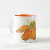 オレンジアイスランドのケシのマグ11のoz。 2調子 ツートーンマグカップ (正面左)