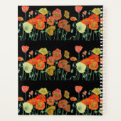 オレンジアイスランドポピーポピーズフローラフラワーズ プランナー手帳 (裏面)