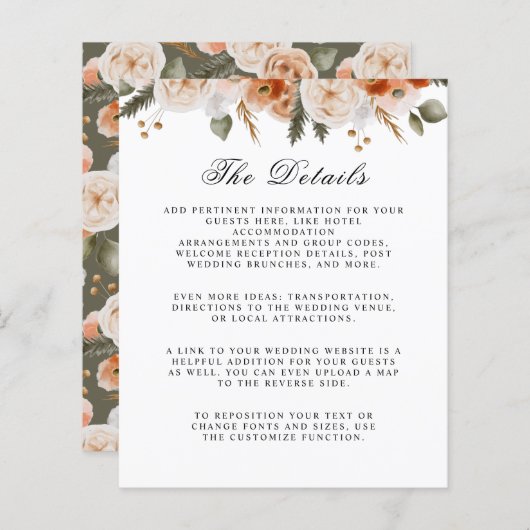 オレンジアイボリーモスフローラバジェット結婚ズ詳細 (正面/裏面)