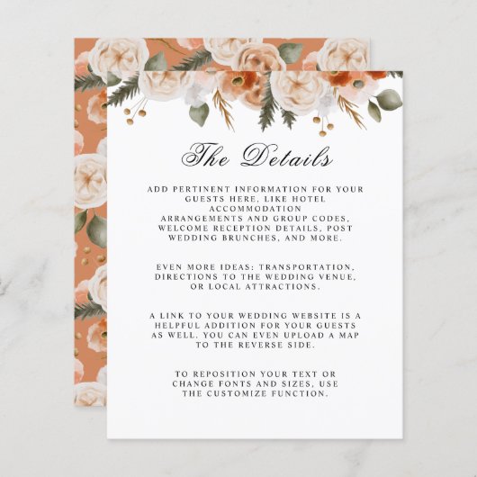 オレンジアイボリーモスフローラバジェット結婚ズ詳細 (正面/裏面)