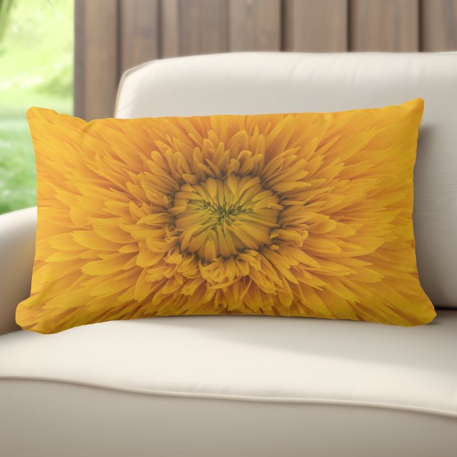 オレンジアウトドアランバーピローモダンフローラプリント アウトドアクッション (Orange Outdoor Lumbar Pillows: Fusion of Floral Beauty and Modern Design! 🌺🧡)