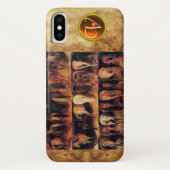 オレンジアガテジェムモノグラム Case-Mate iPhoneケース (裏面)