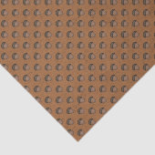 オレンジアコーンパターン(の模様が)あるティッシュペーパー 薄葉紙 (詳細)