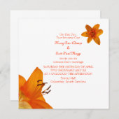 オレンジアシアティックリリー結婚式招待状 招待状 (正面/裏面)