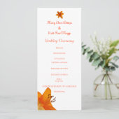 オレンジアジアユリの結婚式プログラム プログラム (スタンド正面)