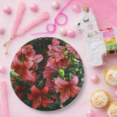 オレンジアジアリリーフローラ ペーパープレート (パーティー)