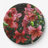 オレンジアジアリリーフローラ ペーパープレート (正面)