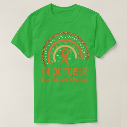 オレンジアッド認識度イン10月We衣服オレンジラ Tシャツ (デザイン正面)