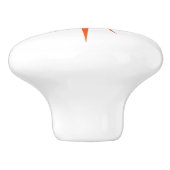 オレンジアトミックスターバストミッドセンチュリースタイル セラミックノブ (側面)