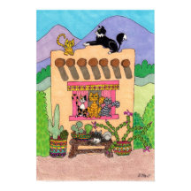 オレンジアドビハウスで6匹の猫