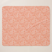 オレンジアニマルプリント シェルパブランケット (正面(横))