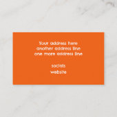 オレンジアニマルプリントQRコード名刺 名刺 (裏面)