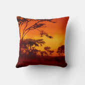 オレンジアフリカの日没 クッション (裏面)