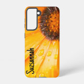 オレンジアフリカデイジークローズアップフローラ写真 SAMSUNG GALAXYケース (裏面)