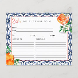 オレンジアペロスピリッツブライダルシャワーレシピカード