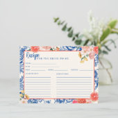 オレンジアペロスピリッツブライダルシャワーレシピカード エンクロージャーカード (スタンド正面)