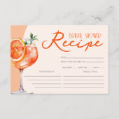 オレンジアペロスピリッツブライダルシャワーレシピ エンクロージャーカード (正面)