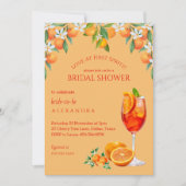 オレンジアペロラブアットファーストスピリッツブライダルシャワー 招待状 (正面)