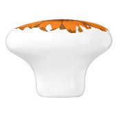 オレンジアポップ・アートのートサンフラワー セラミックノブ (側面)