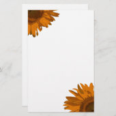 オレンジアポップ・アートのートヒマワリ 便箋 (正面/裏面)