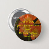 オレンジアマリリス 缶バッジ (正面&裏面)