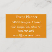 オレンジアモダンートデコサンイベントプランナー 名刺 (裏面)