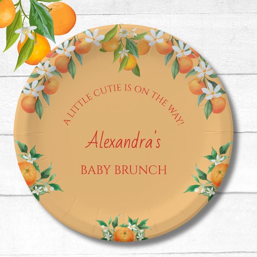 オレンジアリトルかわいこちゃん柑橘系ベビーブランチ ペーパープレート