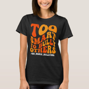 オレンジアンチいじめ認識度頭が切れるいじめ過ぎ Tシャツ