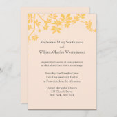 オレンジアンドアイボリー結婚式招待状 招待状 (正面/裏面)