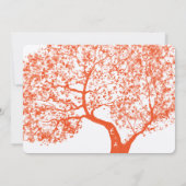 オレンジアンドアクアツリーウェディングパーソナライズされた招待状 招待状 (裏面)