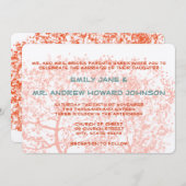 オレンジアンドアクアツリーウェディングパーソナライズされた招待状 招待状 (正面/裏面)