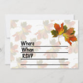 オレンジアンドゴールデン紅葉 招待状 (裏面)