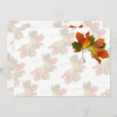 オレンジアンドゴールデン紅葉 招待状 (正面/裏面)