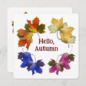 オレンジアンドゴールデン紅葉 招待状 (正面/裏面)