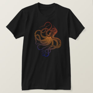 オレンジアンドタコヴィンテージイラストレーション Tシャツ