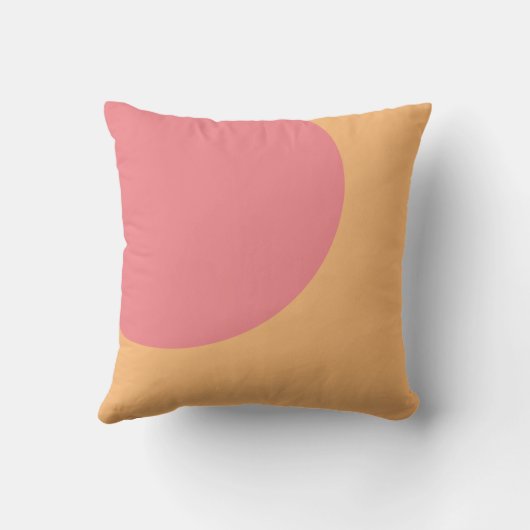 オレンジアンドピンク抽象芸術アート装飾用クッション クッション (裏面)