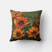 オレンジアンドブラックガザニア装飾用クッション クッション (裏面)