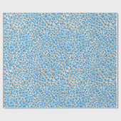 オレンジアンドブルー絵を描ヒョウ ラッピングペーパー (フラット)