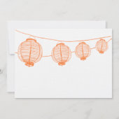 オレンジアンドホワイトランタン結婚式招待状 招待状 (裏面)