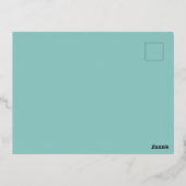 オレンジアンブレラキュートマッシュルームシーコテージコア 箔シーズンポストカード (裏面)