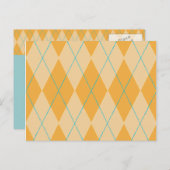 オレンジアーガイル色 ポストカード (正面/裏面)