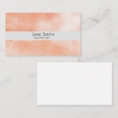 オレンジアートウォーターモダンカラースタイリッシュ 名刺 (正面/裏面)