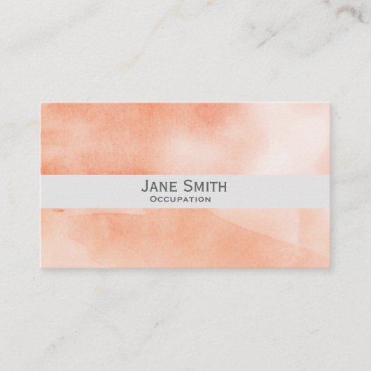 オレンジアートウォーターモダンカラースタイリッシュ 名刺 (正面)
