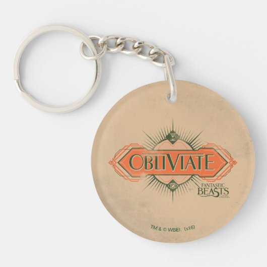オレンジアールデコオブリビエート呪文図 キーホルダー (正面)